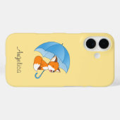 Niedlicher Sleepy Little Fox unter Umbrella Case-Mate iPhone Hülle (Rückseite (Horizontal))