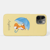 Niedlicher Sleepy Little Fox unter Umbrella Case-Mate iPhone Hülle (Rückseite (Horizontal))