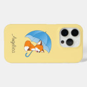 Niedlicher Sleepy Little Fox unter Umbrella Case-Mate iPhone Hülle (Rückseite (Horizontal))