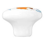 Niedlicher Sleepy Little Fox unter Umbrella Keramikknauf (Seitenansicht)