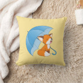 Niedlicher Sleepy Little Fox unter Umbrella Kissen (Decke)