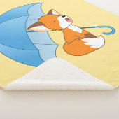 Niedlicher Sleepy Little Fox unter Umbrella Sherpadecke (3/4)