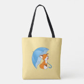 Niedlicher Sleepy Little Fox unter Umbrella Tasche (Rückseite)