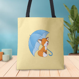 Niedlicher Sleepy Little Fox unter Umbrella Tasche