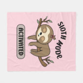 Niedlicher Sleepy-Sloth-Modus Fleecedecke (Vorderseite (Horizontal))