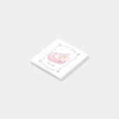 Niedlicher Sleepy Teddy Bear Individuelle Name Post-it Klebezettel (angewinkelt)