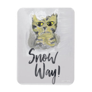 Niedlicher Slogan zum Thema "Schneeweg" Magnet
