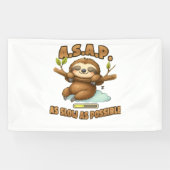 Niedlicher Sloth ASAP - so langsam wie möglich kla Banner (Horizontal)