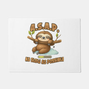 Niedlicher Sloth ASAP - so langsam wie möglich kla Fußmatte