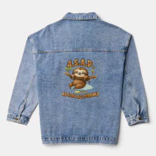 Niedlicher Sloth ASAP - so langsam wie möglich kla Jeansjacke