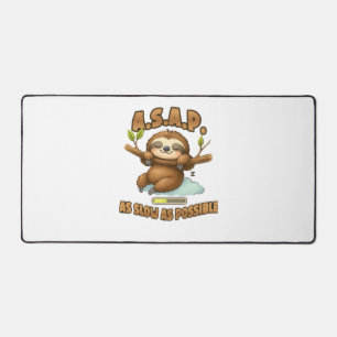 Niedlicher Sloth ASAP - so langsam wie möglich kla Schreibtischunterlage