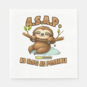 Niedlicher Sloth ASAP - so langsam wie möglich kla Serviette (Vorderseite)