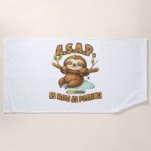 Niedlicher Sloth ASAP - so langsam wie möglich kla Strandtuch (Vorderseite)
