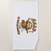 Niedlicher Sloth ASAP - so langsam wie möglich kla Strandtuch (Vorderseite)