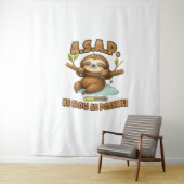 Niedlicher Sloth ASAP - so langsam wie möglich kla Wandteppich (Beispiel)