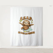 Niedlicher Sloth ASAP - so langsam wie möglich kla Wandteppich (Vorderseite)