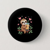 Niedlicher Sloth Boba Bubble Milk Teatro Sociale B Button (Vorderseite)