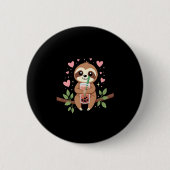 Niedlicher Sloth Boba Bubble Milk Teatro Sociale B Button (Vorderseite)