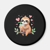 Niedlicher Sloth Boba Bubble Milk Teatro Sociale B Magnet (Vorne)