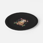 Niedlicher Sloth Boba Bubble Milk Teatro Sociale B Pappteller (Schrägansicht)