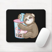 Niedlicher Sloth Boba Bubble Milk Tee Kawaii Girl Mousepad (Mit Mouse)