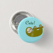 Niedlicher Sloth Button (Vorne & Hinten)