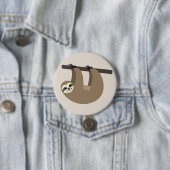 Niedlicher Sloth-Cartoon Button (Beispiel)