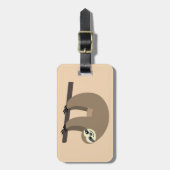 Niedlicher Sloth-Cartoon Gepäckanhänger (Vorderseite vertikal)