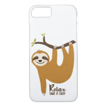 Niedlicher Sloth-Cartoon - iPhone/iPad Fall