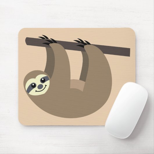 Niedlicher Sloth-Cartoon Mousepad (Mit Mouse)