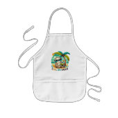 Niedlicher Sloth Cool wie Daddy unter Palm Tree Kinderschürze (Vorne)