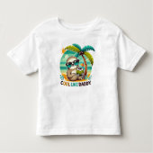 Niedlicher Sloth Cool wie Daddy unter Palm Tree Kleinkind T-shirt (Vorderseite)