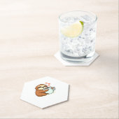 Niedlicher Sloth, der Big Coffee Cup Premium-T - S Untersetzer (Vor Ort)