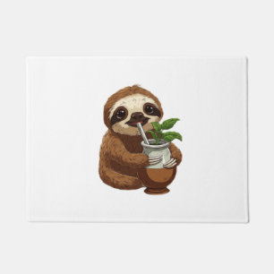 Niedlicher Sloth Drink Yerba Mate - Adorable Kawai Fußmatte