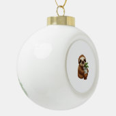 Niedlicher Sloth Drink Yerba Mate - Adorable Kawai Keramik Kugel-Ornament (Links)