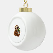 Niedlicher Sloth Drink Yerba Mate - Adorable Kawai Keramik Kugel-Ornament (Rechts)