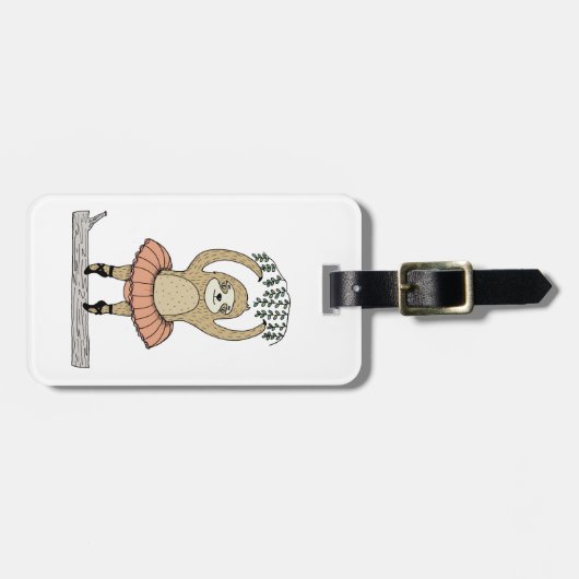 Niedlicher Sloth Einmaliger Gepäckanhänger (Vorderseite horizontal)