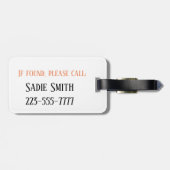 Niedlicher Sloth Einmaliger Gepäckanhänger (Rückseite horizontal)