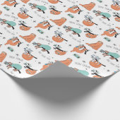 Niedlicher Sloth Geschenkpapier (Ecke)