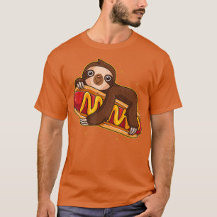 Niedlicher Sloth Hotdog Funny Feinschmecker Gesche T-Shirt