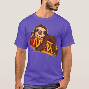 Niedlicher Sloth Hotdog Funny Feinschmecker Gesche T-Shirt