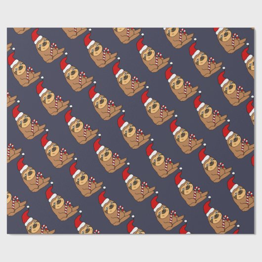 Niedlicher Sloth im Geschenkpapier (Flach)