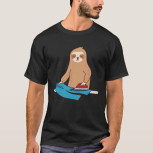 Niedlicher Sloth Ironing Rodent Lazy Tired Pullove T-Shirt