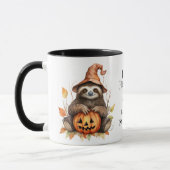 Niedlicher Sloth Jack o' Lantern Kids Halloween Tasse (Links)