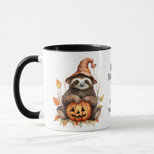 Niedlicher Sloth Jack o' Lantern Kids Halloween Tasse (Links)