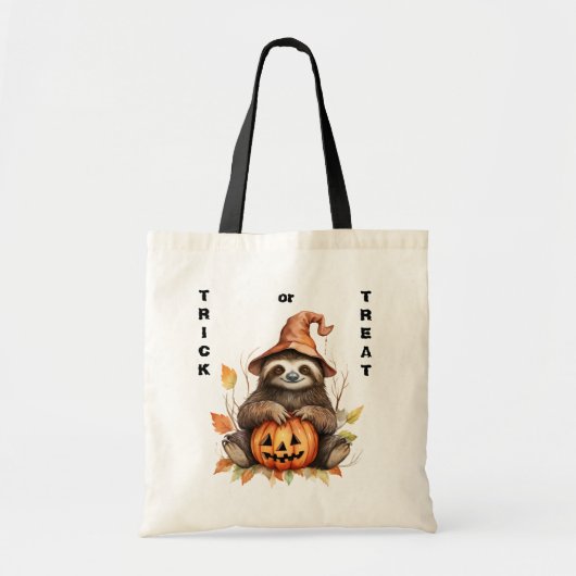 Niedlicher Sloth Kids Trick oder Treat Halloween Tragetasche (Vorne)