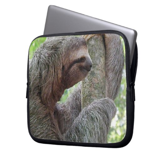 Niedlicher Sloth Laptopschutzhülle (Vorderseite Links)