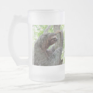 Niedlicher Sloth Mattglas Bierglas
