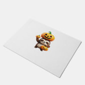 Niedlicher Sloth mit Pumpkin Halloween Cartoon Vec Fußmatte (Schrägansicht)