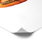 Niedlicher Sloth sitzt in einem Kürbis. Text Happy Poster (Ecke)